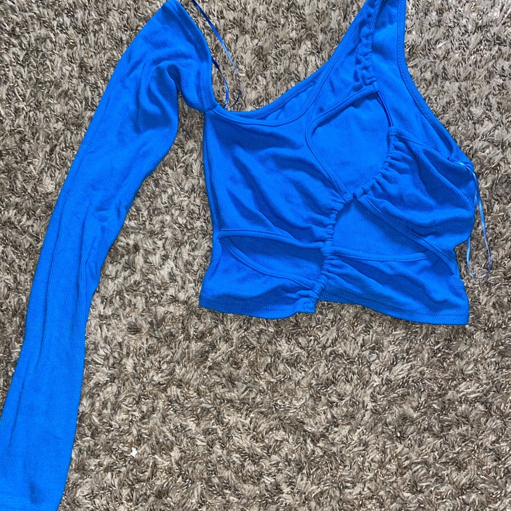 Vibrant Blue One-Shoulder Top